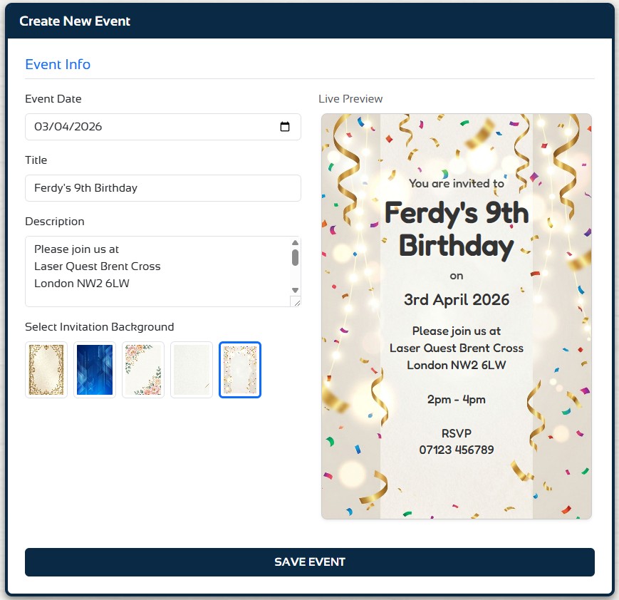 Invitation Example